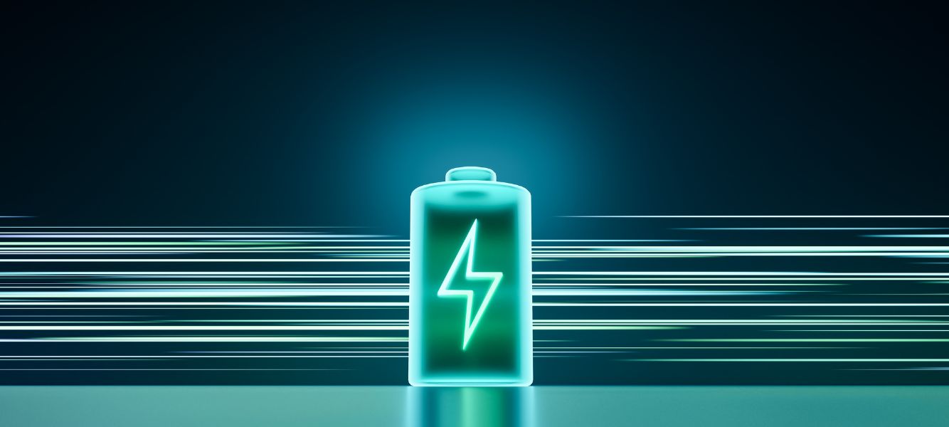 a graphic of a battery for astute people's blog on jobs in battery storage