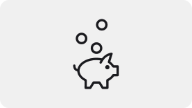 a line drawing of a piggy bank