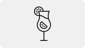 a line drawing of a cocktail