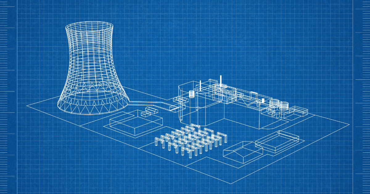 a technical drawing of a nuclear power station on the nuclear power jobs blog