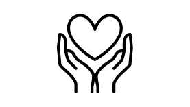 heart and hands icon