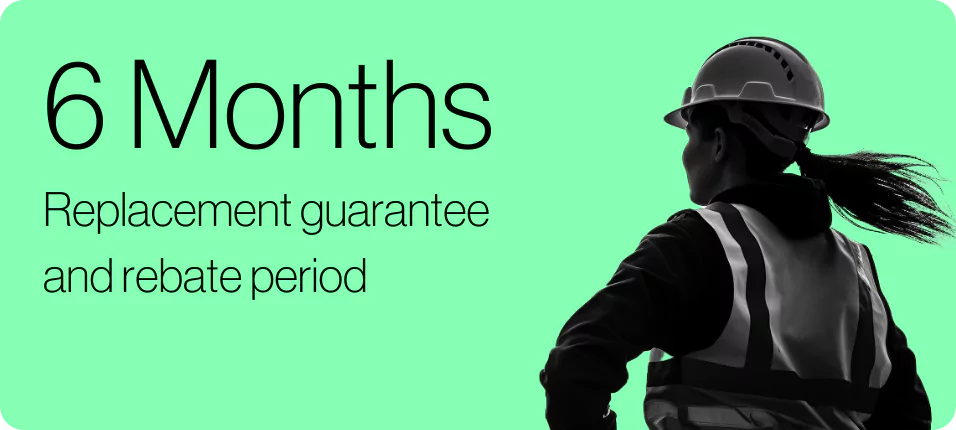 6 months guarantee graphic